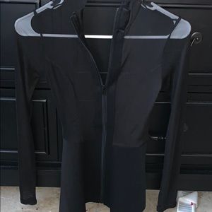 black mesh zipper jacket